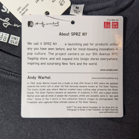 NWT Andy Warhol x Uniqlo T-Shirt Black Women's M - Picture 7 of 9